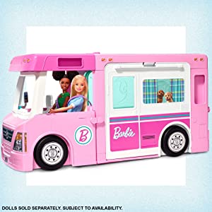 Barbie-3-in-1-DreamCamper-Vehicle-approx-3-ft-Transforming-Camper-with-Pool-Truck-Boat-and-50-Access-lrmGHL93